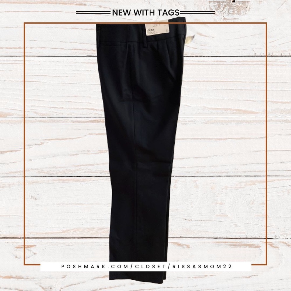 LOFT Navy Laura  Stretch Straight Leg Pants Size 6